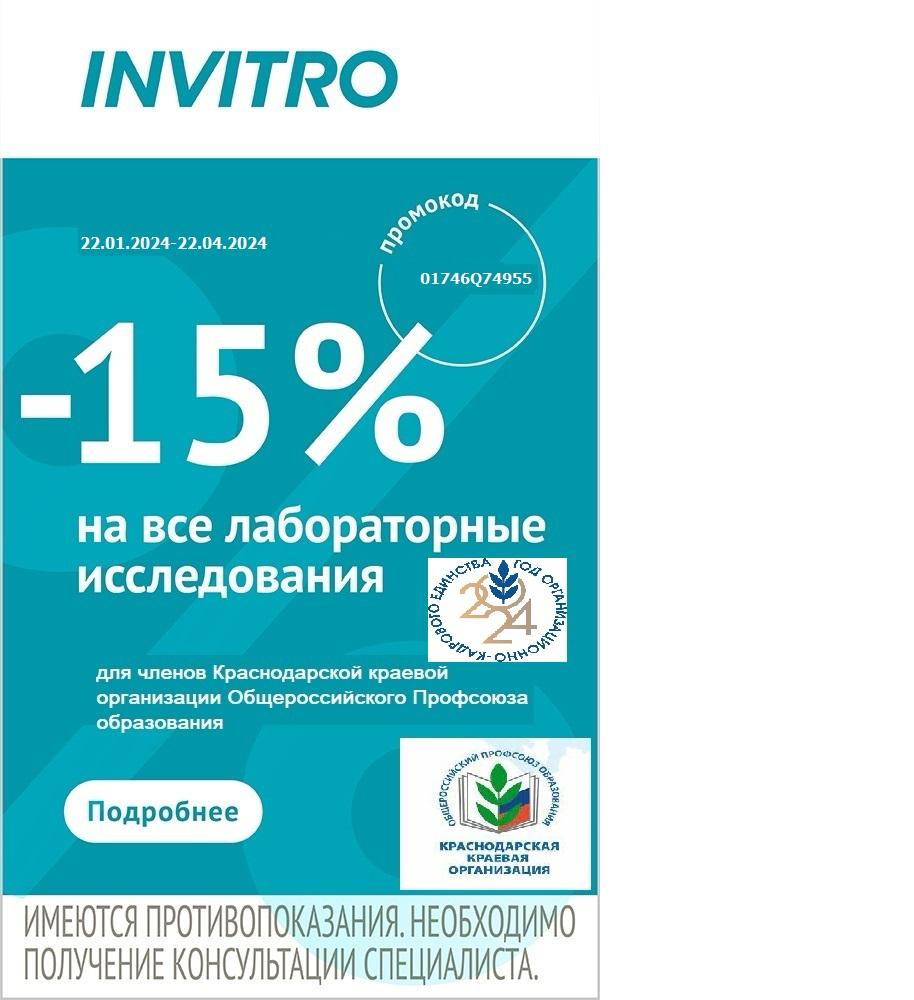 О сотрудничестве с сетью медицинских лабораторий «Инвитро» | Профсоюз